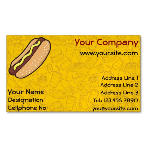 Hotdog Business Card Magnet