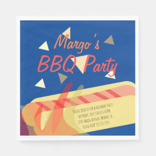 Hotdog Cookout BBQ Birthday Party Napkins
