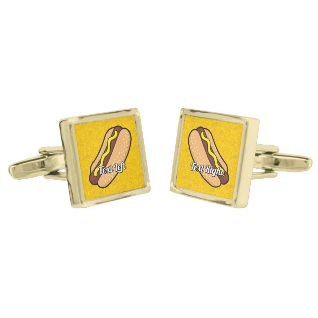Hotdog Cufflinks (Angled)
