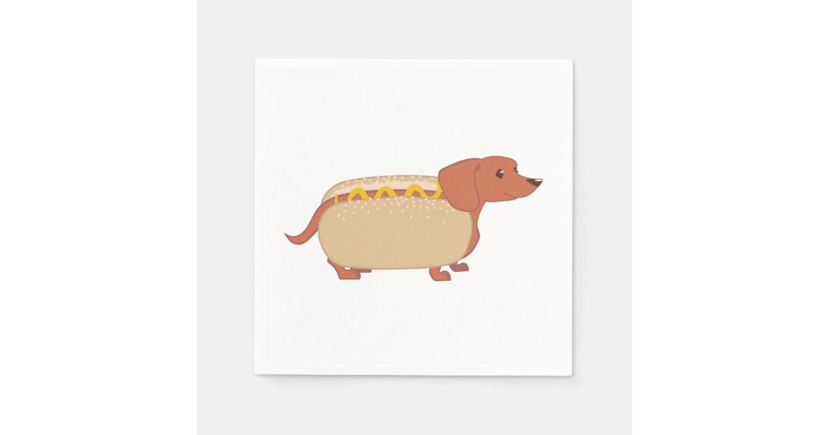 Hotdog Dog Paper Napkins | Zazzle Hotdog Dog Paper Napkins | Zazzle