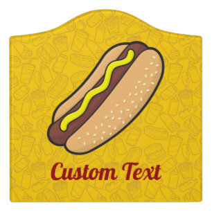 Hotdog Door Sign