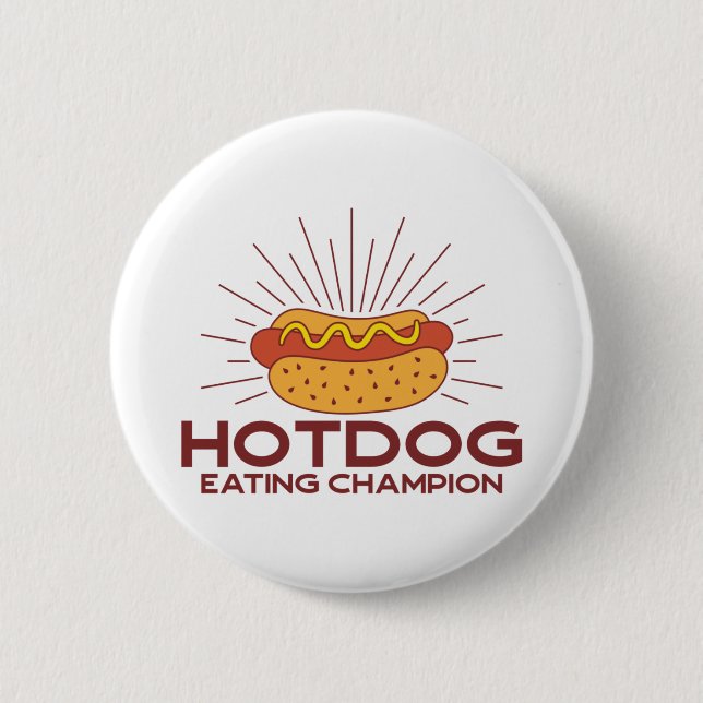 Hotdog Eating Champion Button (Front)
