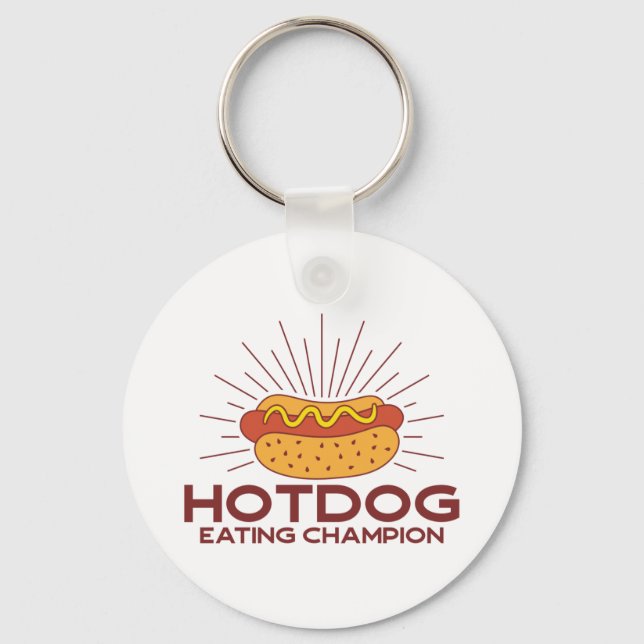 Hotdog Eating Champion Keychain (Front)