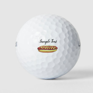 HOTDOG FOODIE VECTOR DESIGN GOLF BALLS
