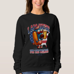 Hotdog Funny Wiener 4th of July Patriotic Sweatshirt