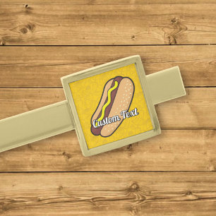 Hotdog Gold Finish Tie Clip