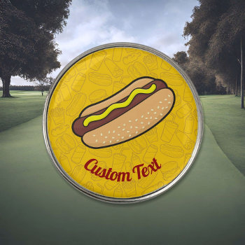 Hotdog Golf Ball Marker by fractal_gr at Zazzle