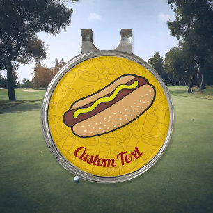 Hotdog Golf Hat Clip