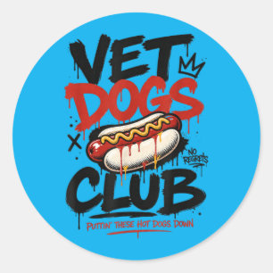 Hotdog Grill Master Competitiv Classic Round Sticker