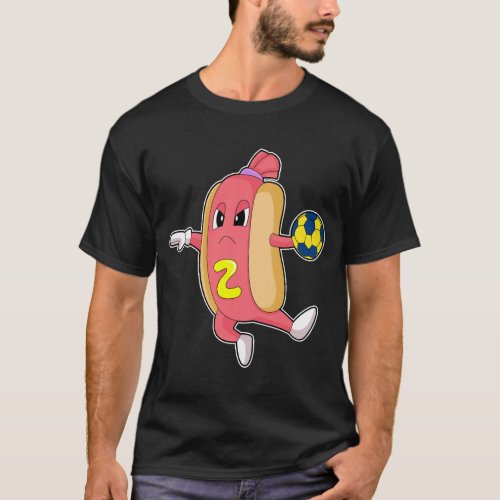 Hotdog Handball player Handball T_Shirt