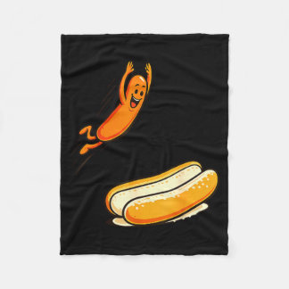Hotdog high dive fleece blanket
