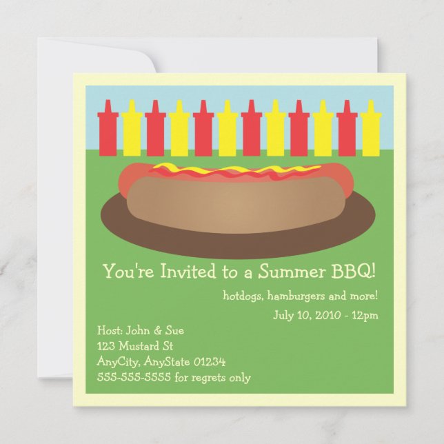 Hotdog Invitation (Front)