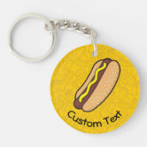 Hotdog Keychain | Zazzle