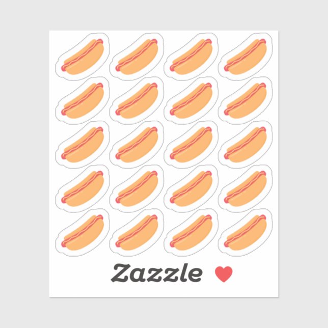 Hotdog Lunch Meal Fast Food Menu Cheat Day Planner Sticker (Sheet)