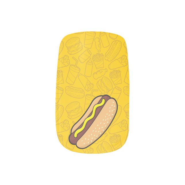 Hotdog Minx Nail Art | Zazzle