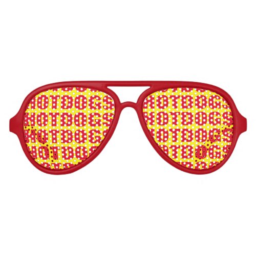HotDog obession party shades Funny red sunglasses