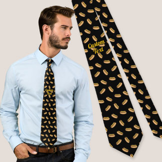 Hotdog Pattern Neck Tie