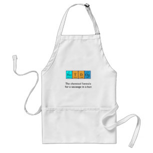 Hotdog periodic table food apron 2A