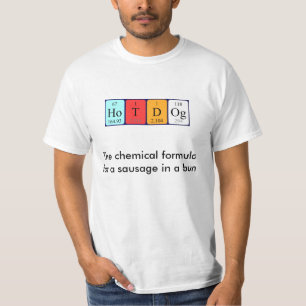 Hotdog periodic table food shirt M2