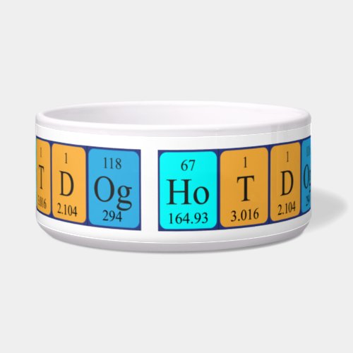 Hotdog periodic table word pet bowl 2A