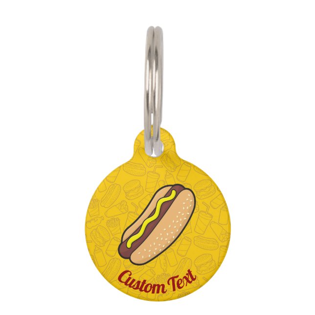 Hotdog Pet ID Tag (Front)