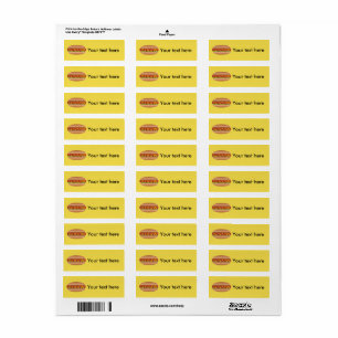 Hotdog picture label