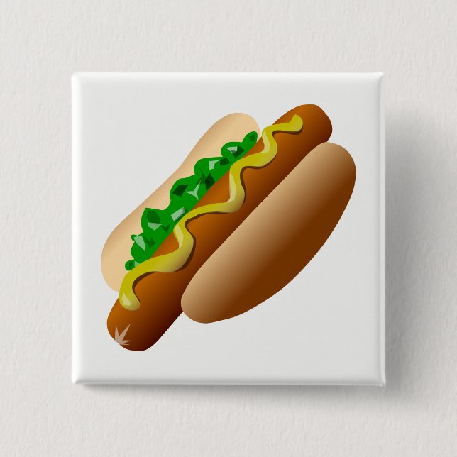 Hotdog Pinback Button (Front)