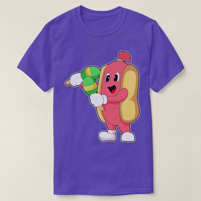 Hotdog Rattle Music  T-Shirt (Design Front)