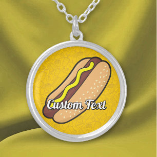 Hotdog Silver Plated Necklace