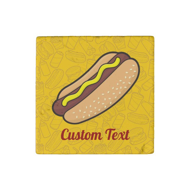 Hotdog Stone Magnet (Front)