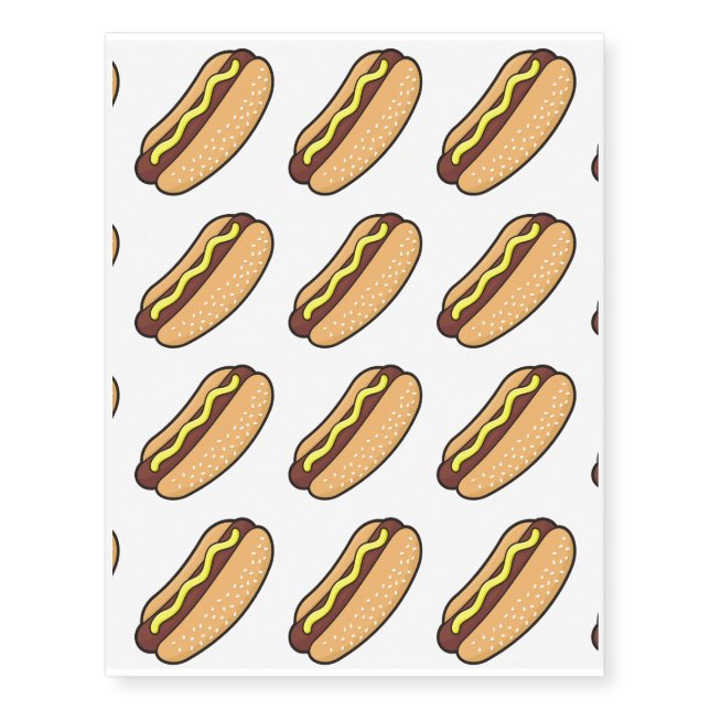 Hotdog Temporary Tattoos (Front)