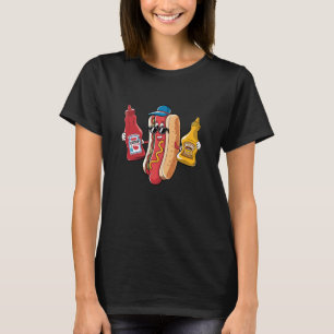 Hotdog Vendors Food Truck Catsup Mustard July 4th T-Shirt