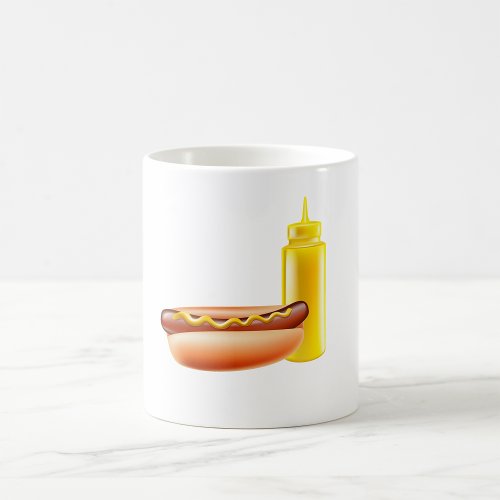 Hotdog With Mustard Bottle Mug
