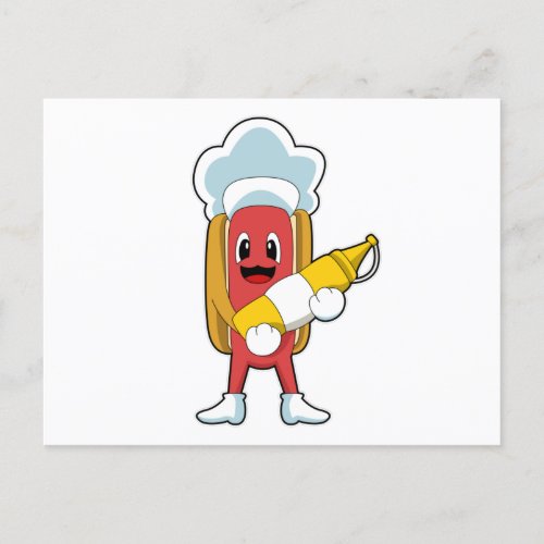 Hotdog with Mustard Postcard