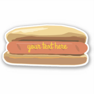 Hotdog With Mustard Sticker