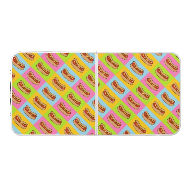 Hotdogs design beer pong table (Top)