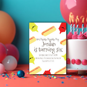 Hotdogs Diggity Mustard Ketchup BBQ Party Invitation
