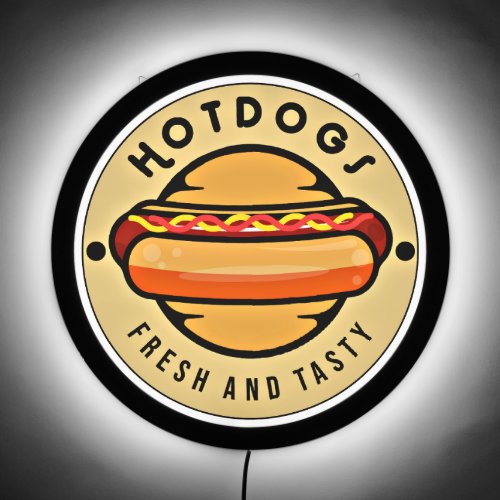 Hotdogs Fresh and Tasty LED Sign