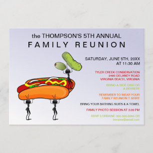 Hotdogs, Pickles & Ants Family Reunion Invitation
