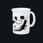 Hotei God of Fortune antique zen painting Beverage Pitcher<br><div class="desc">Wonderful ink drawing by Hakuin Eikaku (1685-1768) - "Hotei with sack". Adapted by YANKAdesigns! Hotei os one of Japanese 7 Lucky Gods usually associated with happy worry-less life,  abundance and good health.</div>