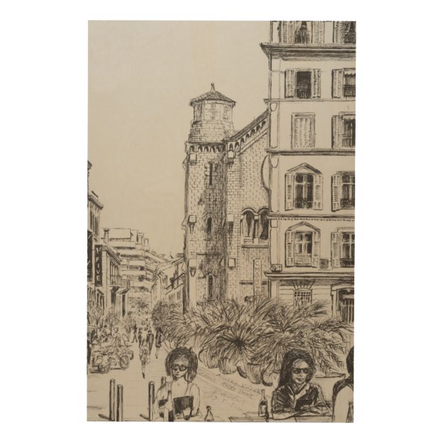 Hotel 5 and Notre Dame Cannes 2014 Wood Wall Art (Front)