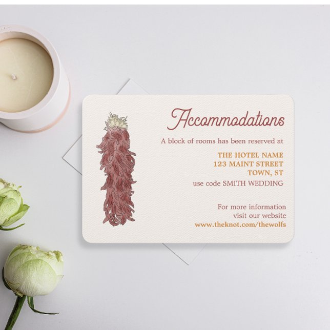 Hotel Accommodations card for southwest wedding  (Creator Uploaded)
