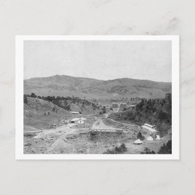 Hotel and Bathhouses in the Wiwalakahta Canyon Postcard (Front)