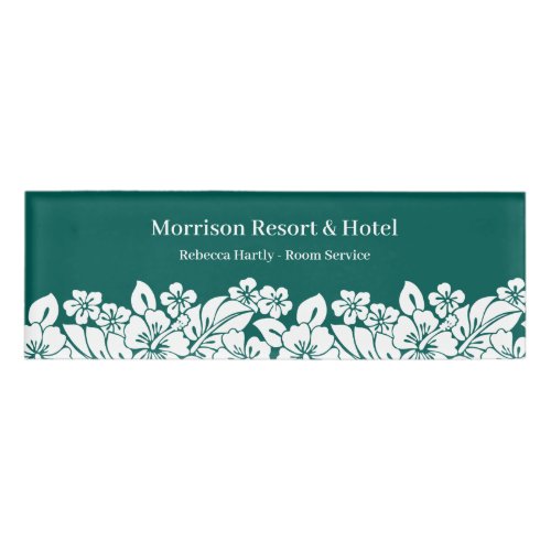 Hotel And Resort Tropical Name Tag