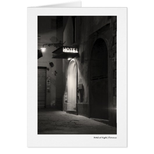 Hotel at Night, Florence Cards (Front)