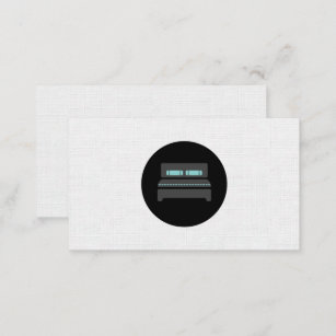 Hotel Bed Icon   Linen Pattern Business Card