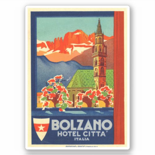 Hotel Citta Italy Bolzano Sticker