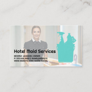 Hotel Cleaner Maid Services Business Card