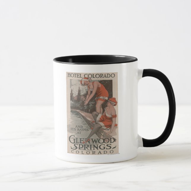 Hotel Colorado & Baths Poster Mug (Right)