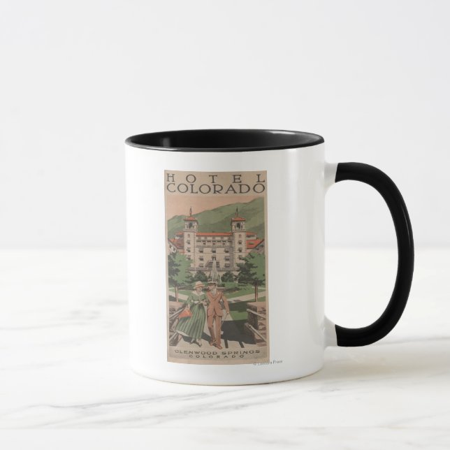 Hotel Colorado Travel Poster Mug (Right)